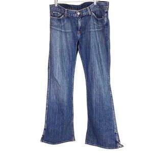 LUCKY BRAND Jeans Women 14 Dungarees by Gene Montesano Craze Stretch Flare VTG